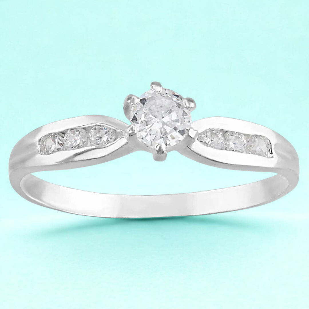 Anillo de compromiso Damar en plata 925