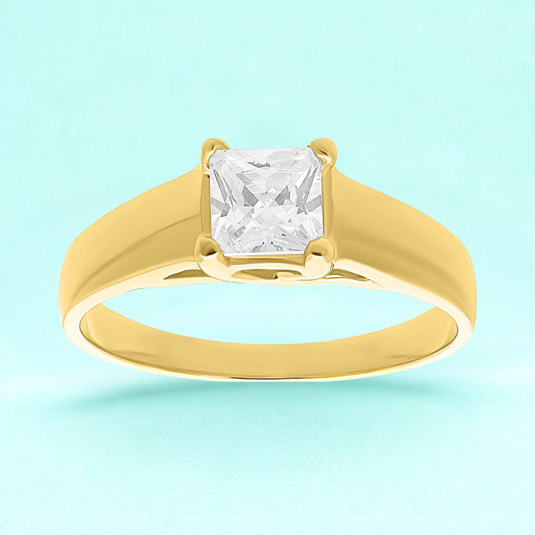 Anillo de compromiso Constanza Crown en Oro amarillo de 10k
