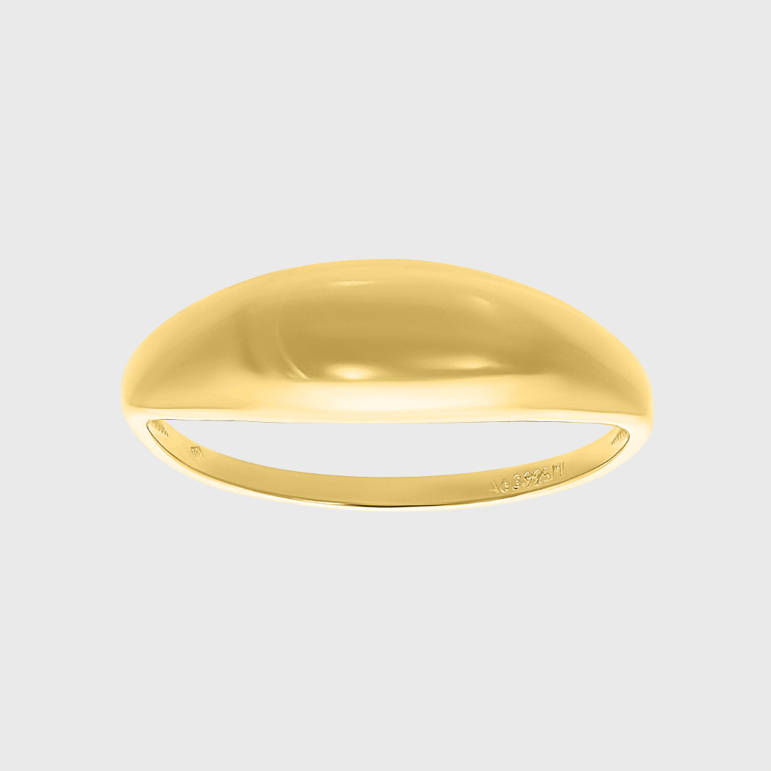 Anillo liso minimalista en Oro amarillo de 10k