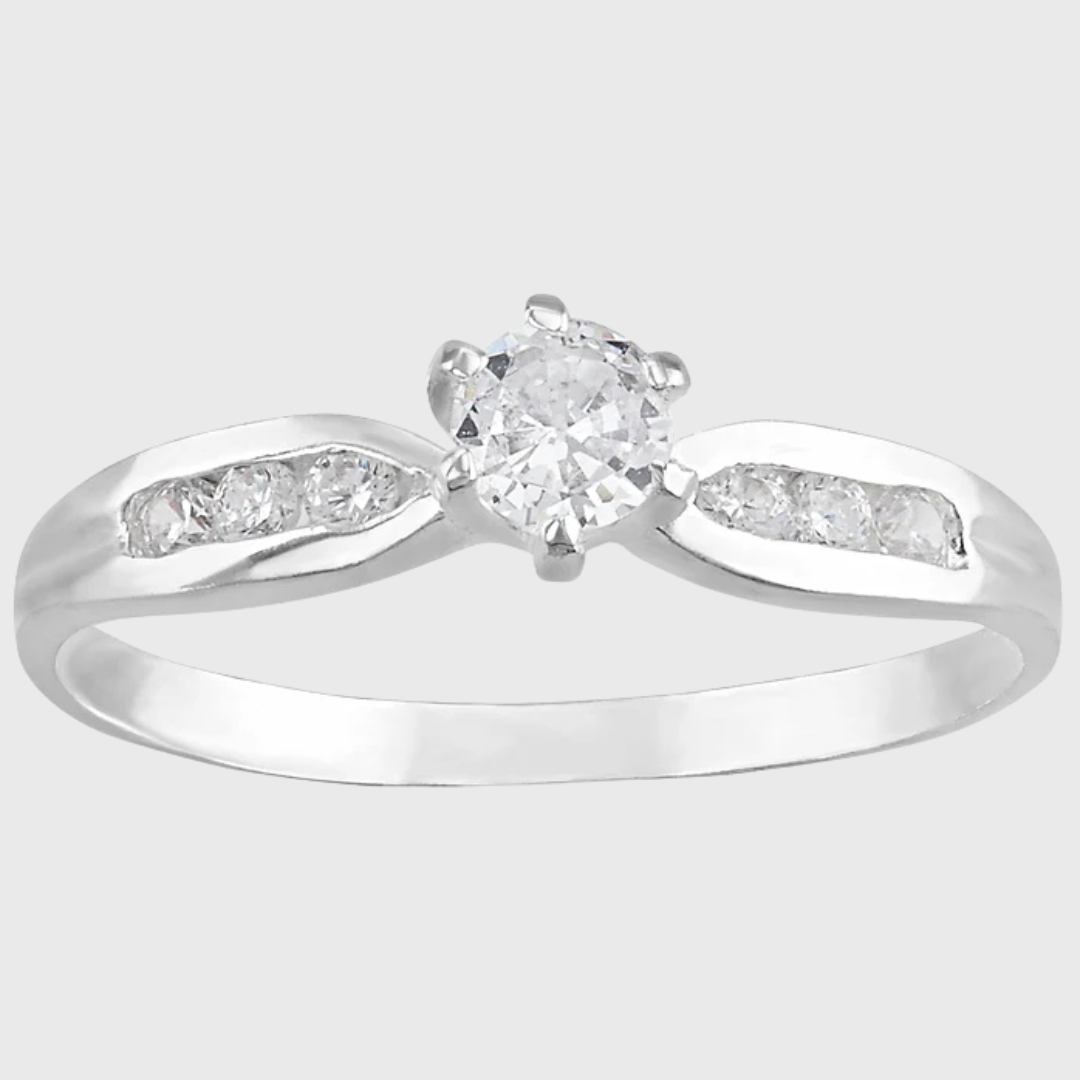 Anillo de compromiso Damar en plata 925