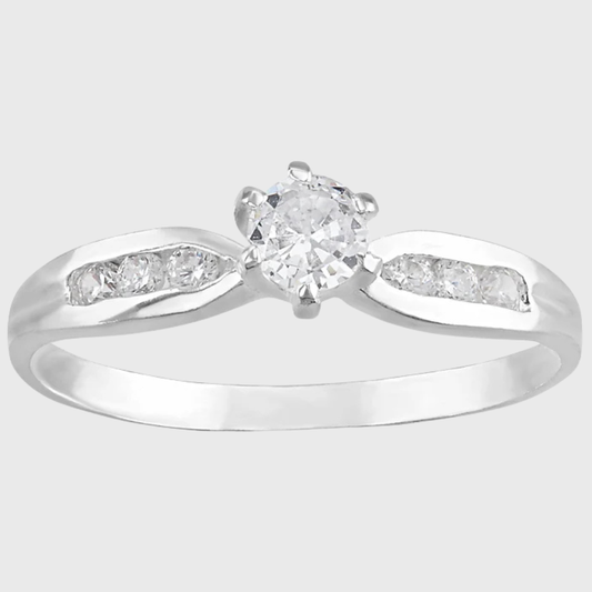 Anillo de compromiso Damar en plata 925