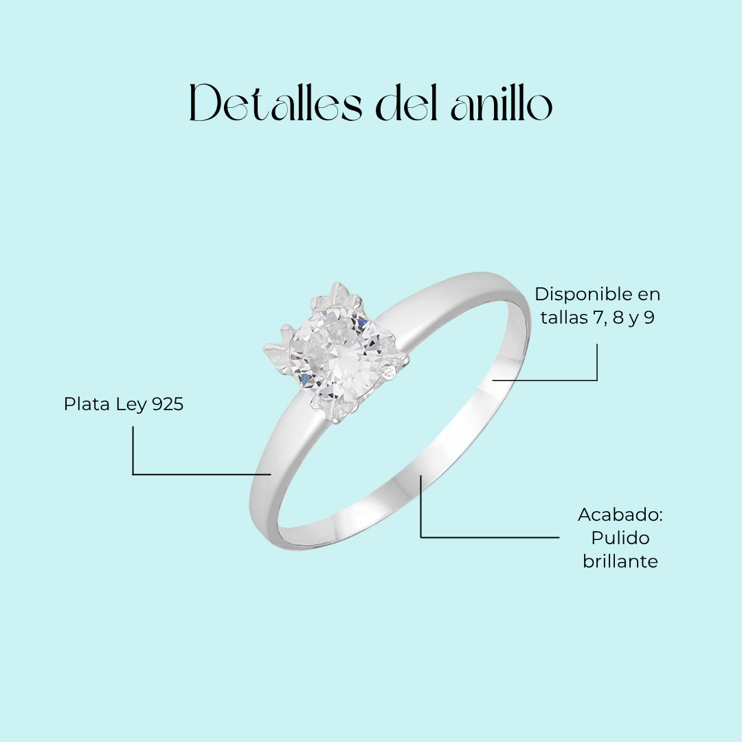 Anillo de compromiso Refugio de Amor en plata 925