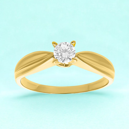 Anillo de compromiso Carolina en Oro amarillo de 10k