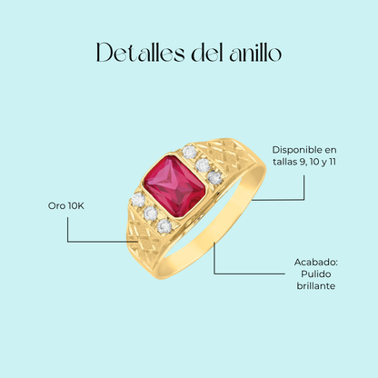 Anillo Modelo 300 en Oro amarillo de 10k