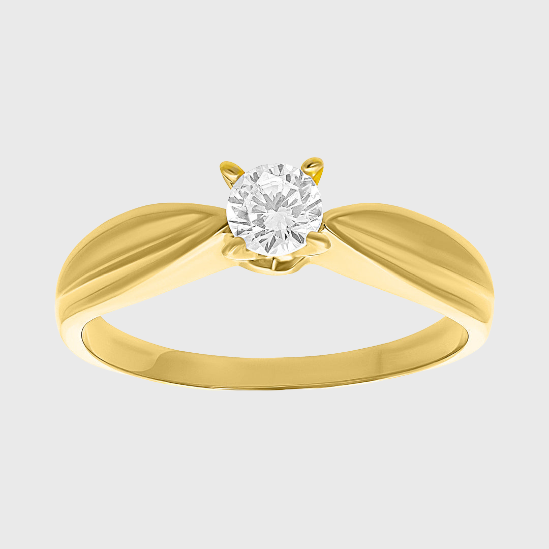 Anillo de compromiso Carolina en Oro amarillo de 10k