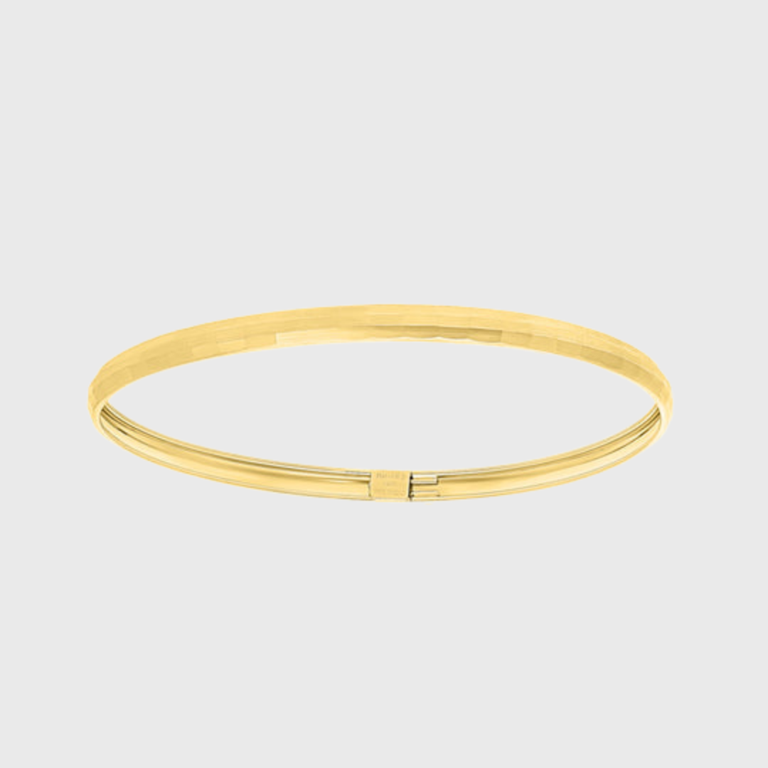 Aro diamantado brazalete en Oro amarillo de 10k