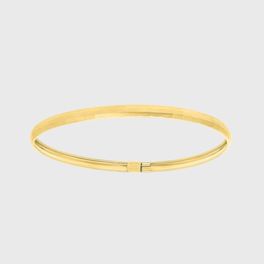 Aro diamantado brazalete en Oro amarillo de 10k