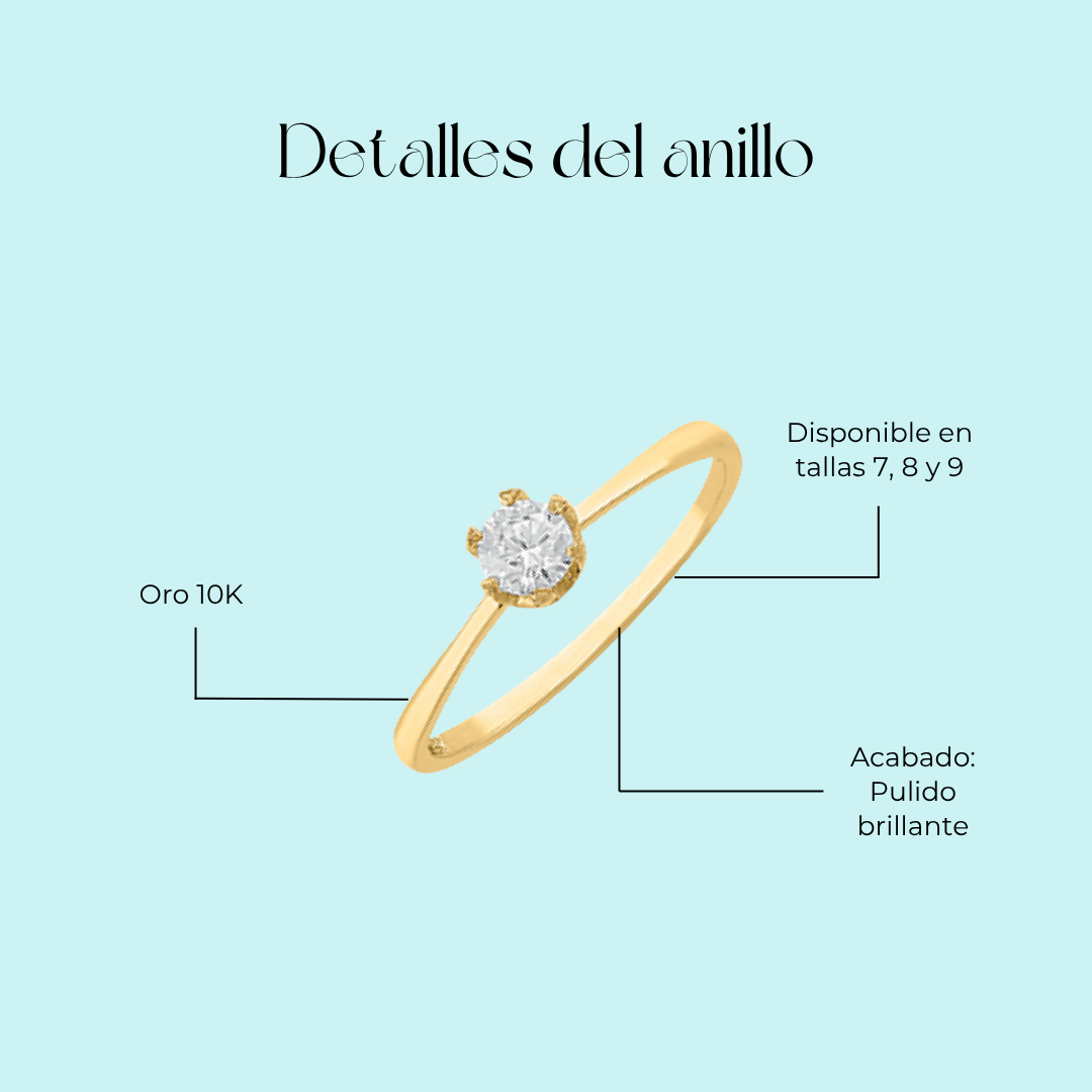 Anillo de compromiso Antes de Ti en Oro amarillo de 10k