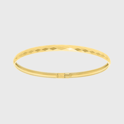Aro Diamantado pulsera en Oro amarillo de 10k