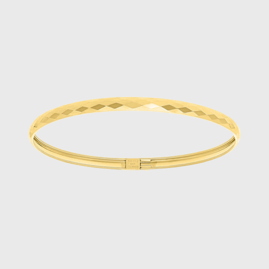 Aro Diamantado pulsera en Oro amarillo de 10k