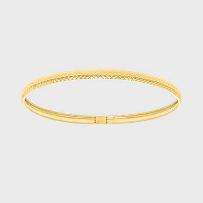 Aro diamantado pulsera de Oro amarillo de 10k