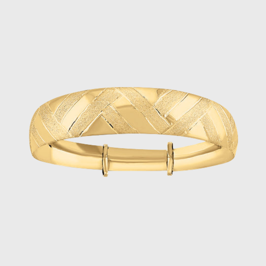 Aro diamantado brazalete en Oro amarillo de 10k