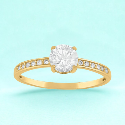 Anillo de compromiso Sol de janeth en Oro amarillo de 10k