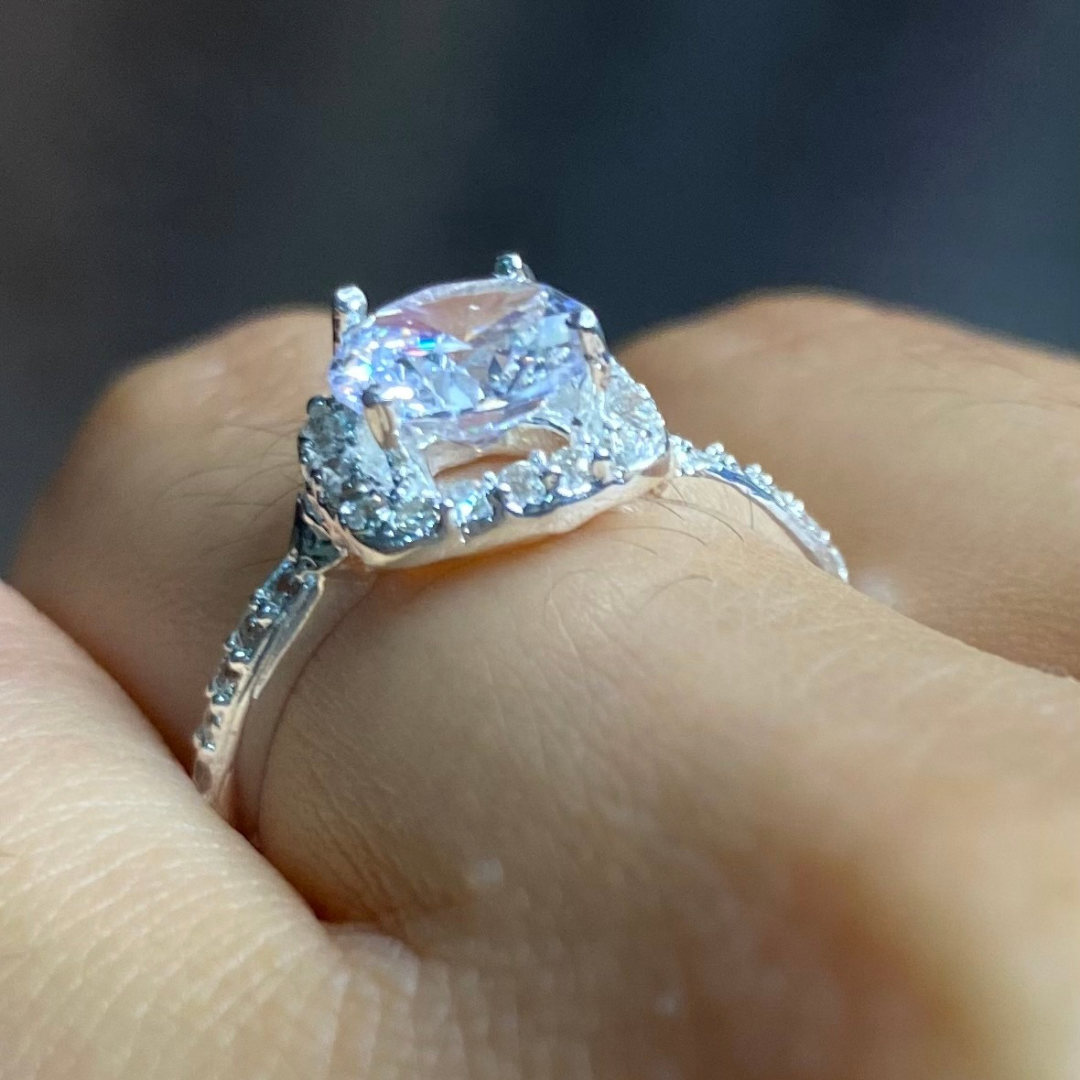 Anillo de compromiso Caro Amour en plata 925