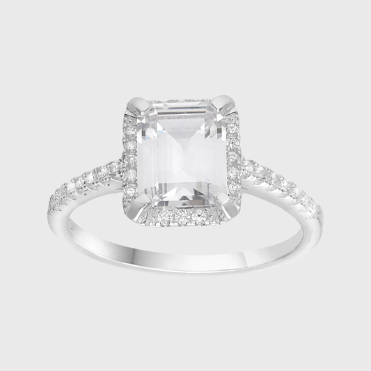 Anillo de compromiso Caro Amour en plata 925