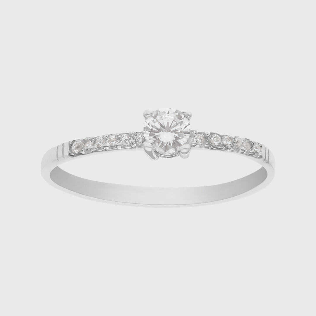 Anillo de compromiso Emily Étoile en plata 925
